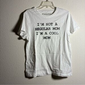 White Graphic Tee with Fun Quote